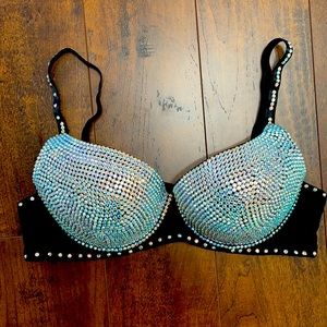 NWOT Jewel Velvet Bikini Top Dance Party